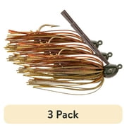 3 pack Strike King Bitsy Bug Mini Casting Jig - 3/16oz, Green Pumpkin Bass Lure