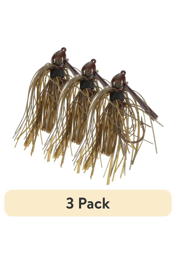 (3 pack) Strike King Bitsy Bug Mini Jig 1/8oz Green Crawfish Bass Jig