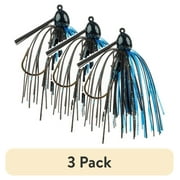 3 pack Strike King Bitsy Bug Mini Jig 3/16oz Black Blue Bass Jig