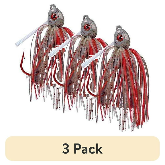 (3 pack) Strike King Bleeding Bitsy Bug Jig 1/4oz Bleeding Smoke Bass Jig
