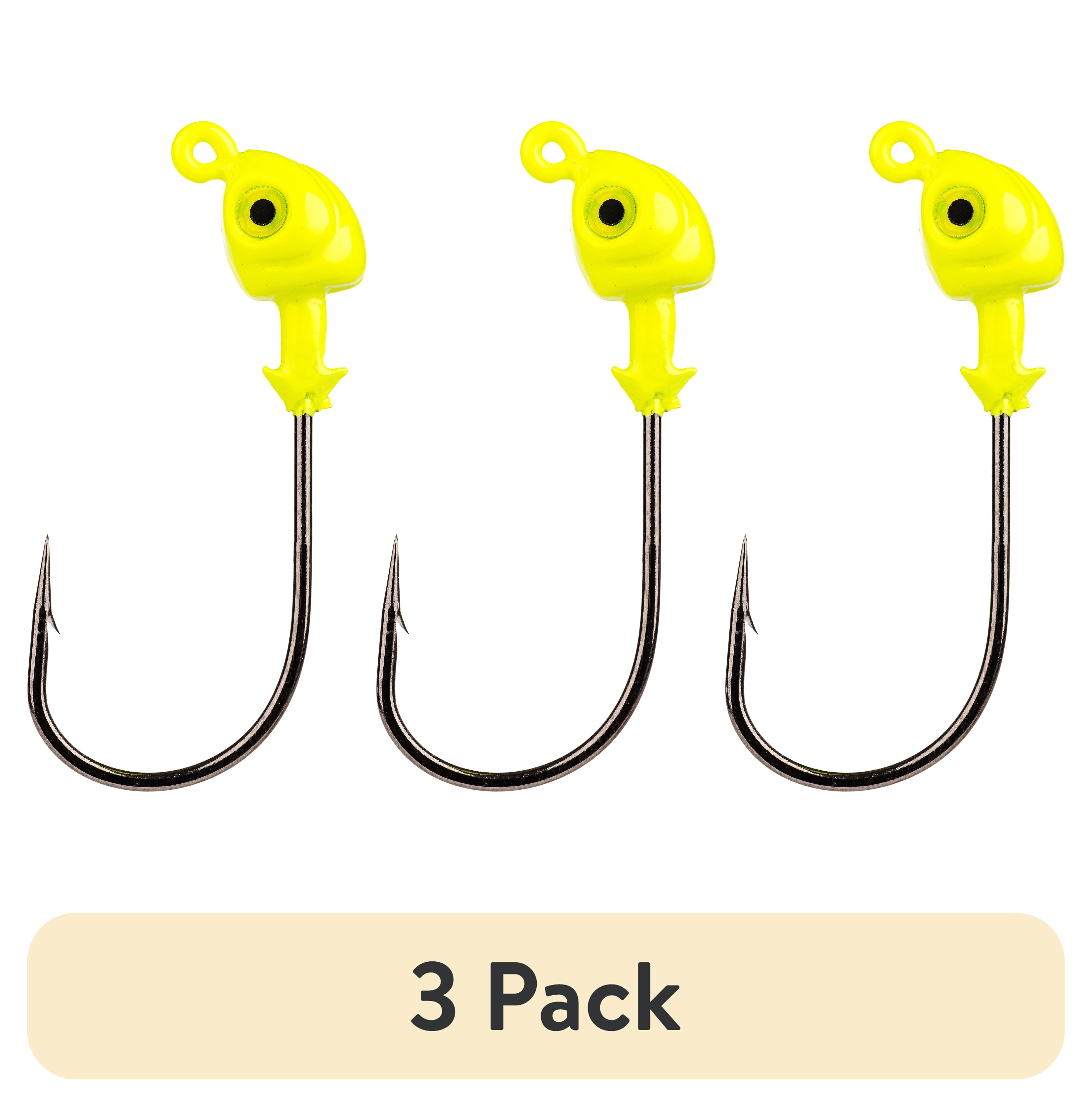 (3 pack) Strike King Flat's Jig Head 3/8oz Chartreuse Fishing Jig