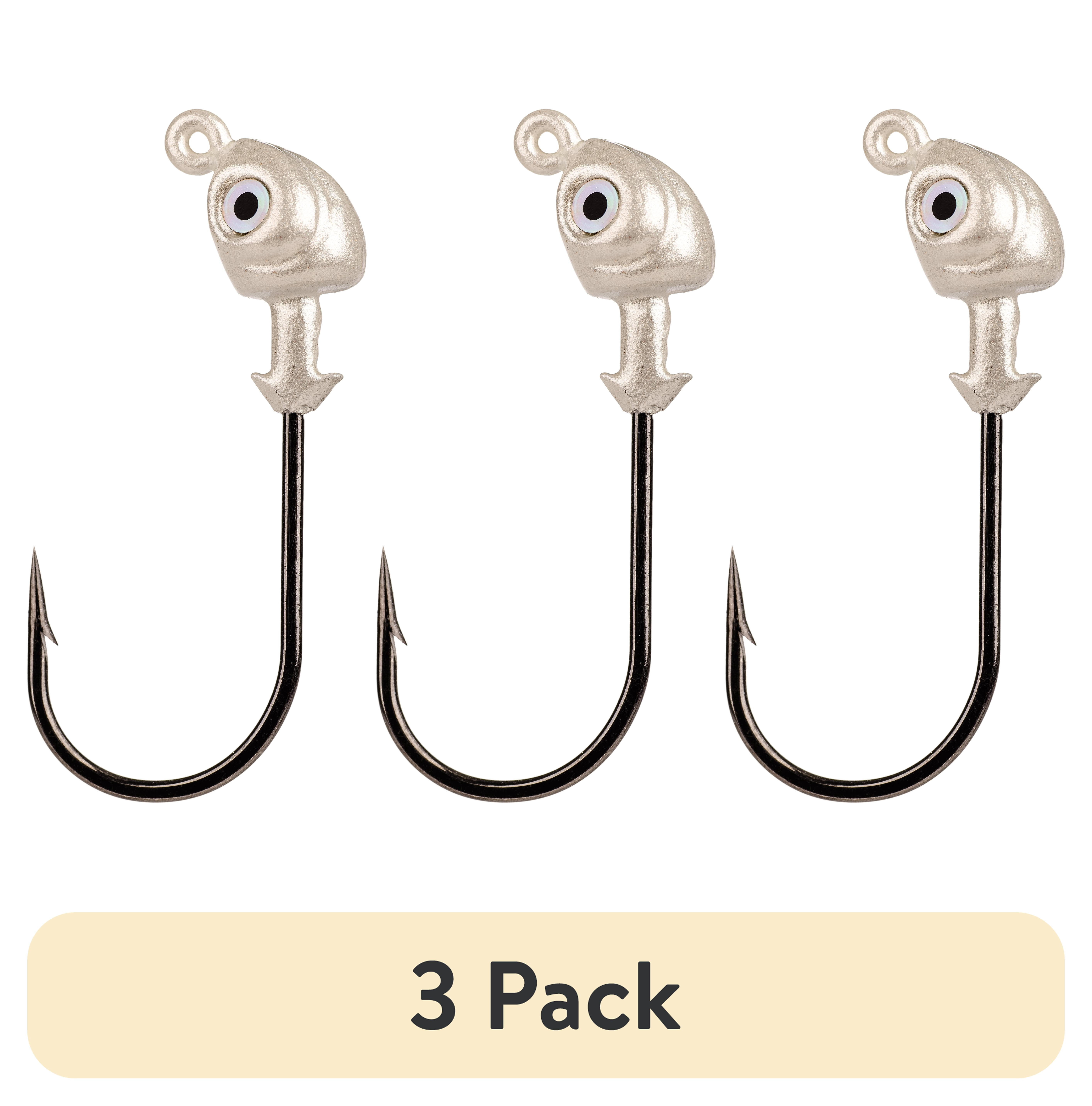 (3 pack) Strike King Flat's Jig Head 3/8oz Pearl Fishing Jig