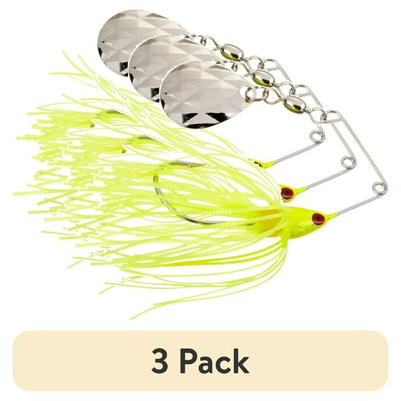 (3 pack) Strike King Mini-King Spinnerbait Lure 1/8oz Chartreuse