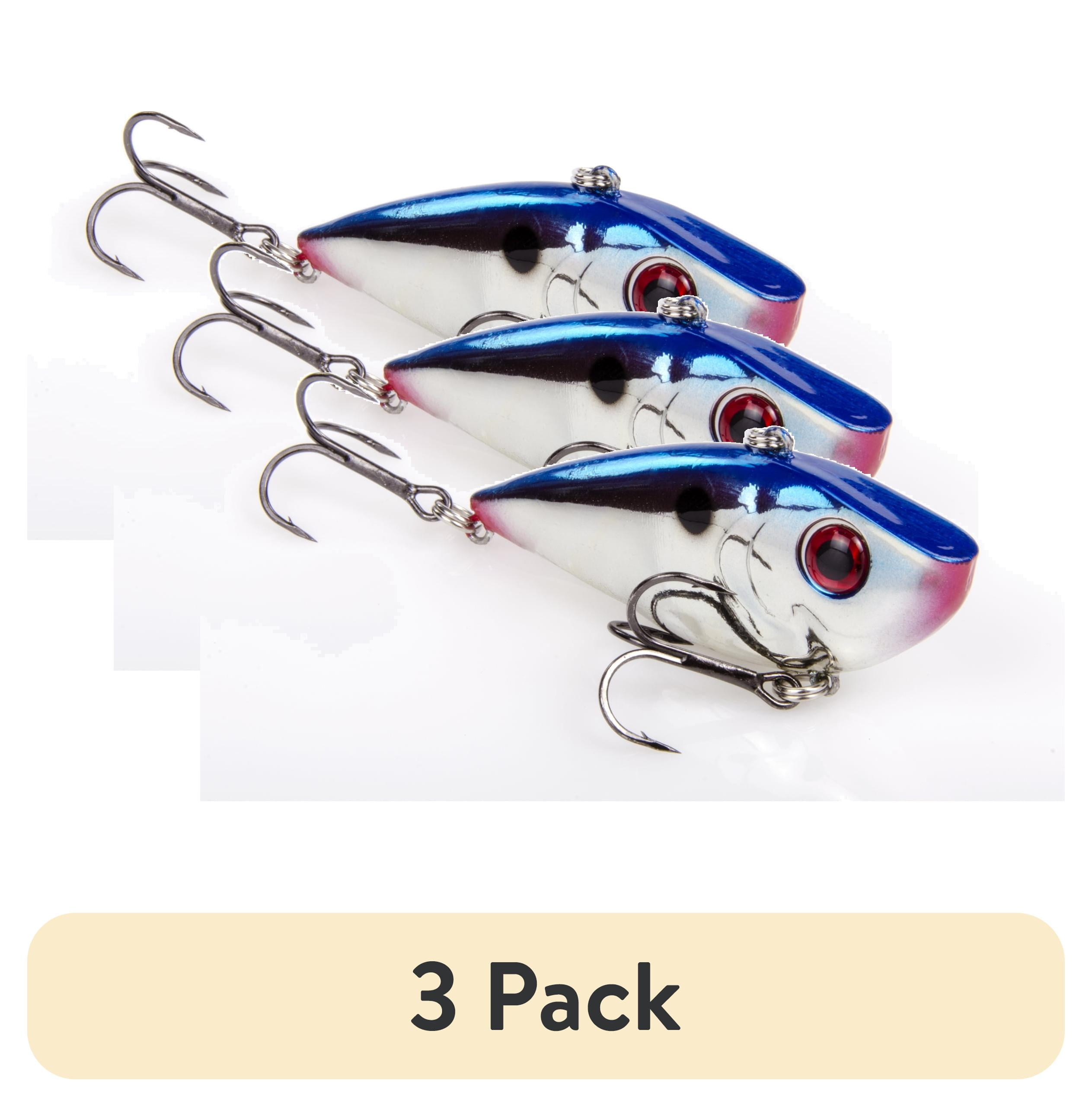 (3 pack) Strike King Red Eye Shad 1/2oz Smokey Chrome Blue Hard Bait Lure