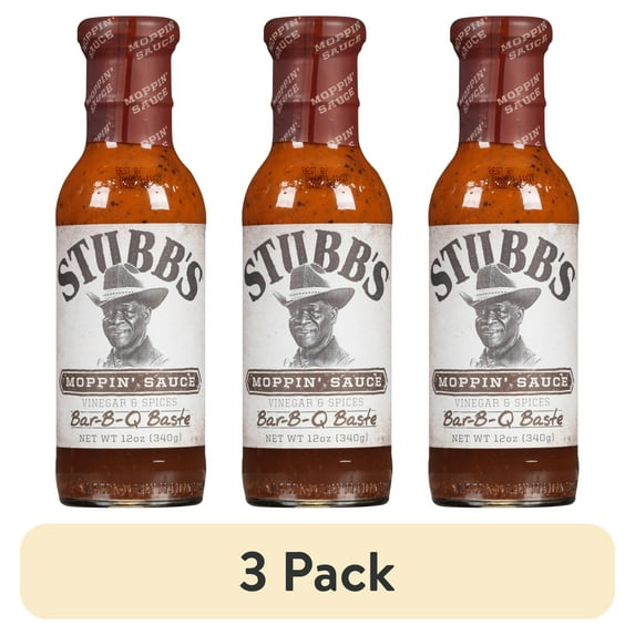 (3 pack) Stubb's Gluten Free Moppin' Sauce Barbecue Baste, 12.0 oz Bottle
