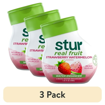 (3 pack) Stur Strawberry Watermelon Drink Mix, Liquid Water Enhancer, Sugar-Free, 1.62oz