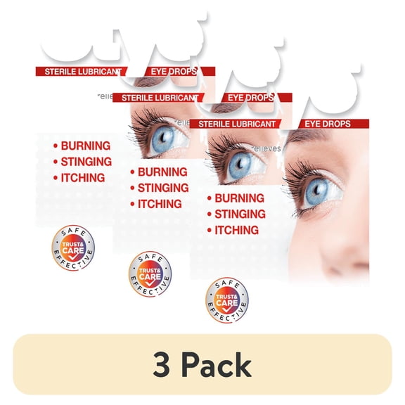 (3 pack) Stye Sterile Lubricant Eye Drops, Fast Soothing Relief, 0.5 oz