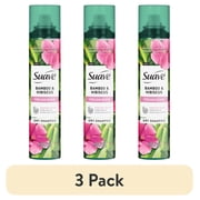 3 pack Suave Bamboo and Hibiscus Volumizing Dry Shampoo Spray, Weightless Volume and Lift, 4.3 oz