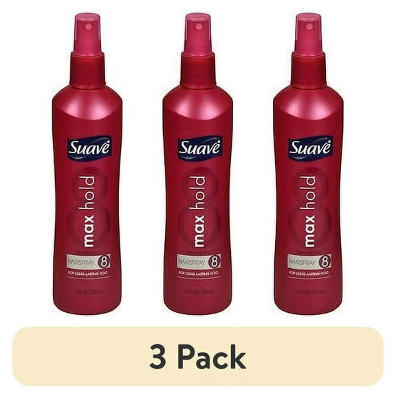 (3 pack) Suave Max Hold Non Aerosol Hairspray , 11 oz