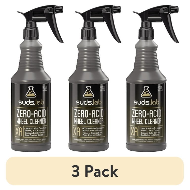 3 pack) Suds Lab XA Zero-Acid Wheel Cleaner, pH Balanced Brake