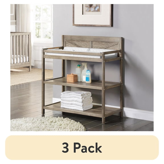 (3 pack) Suite Bebe Barnside Changing Table in Vintage Chestnut