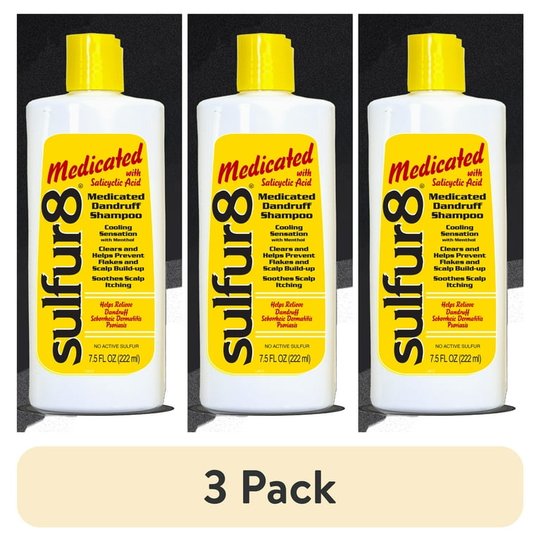 3 pack) Sulfur8 Medicated with Salicylic Acid 7.5 oz., All Hair