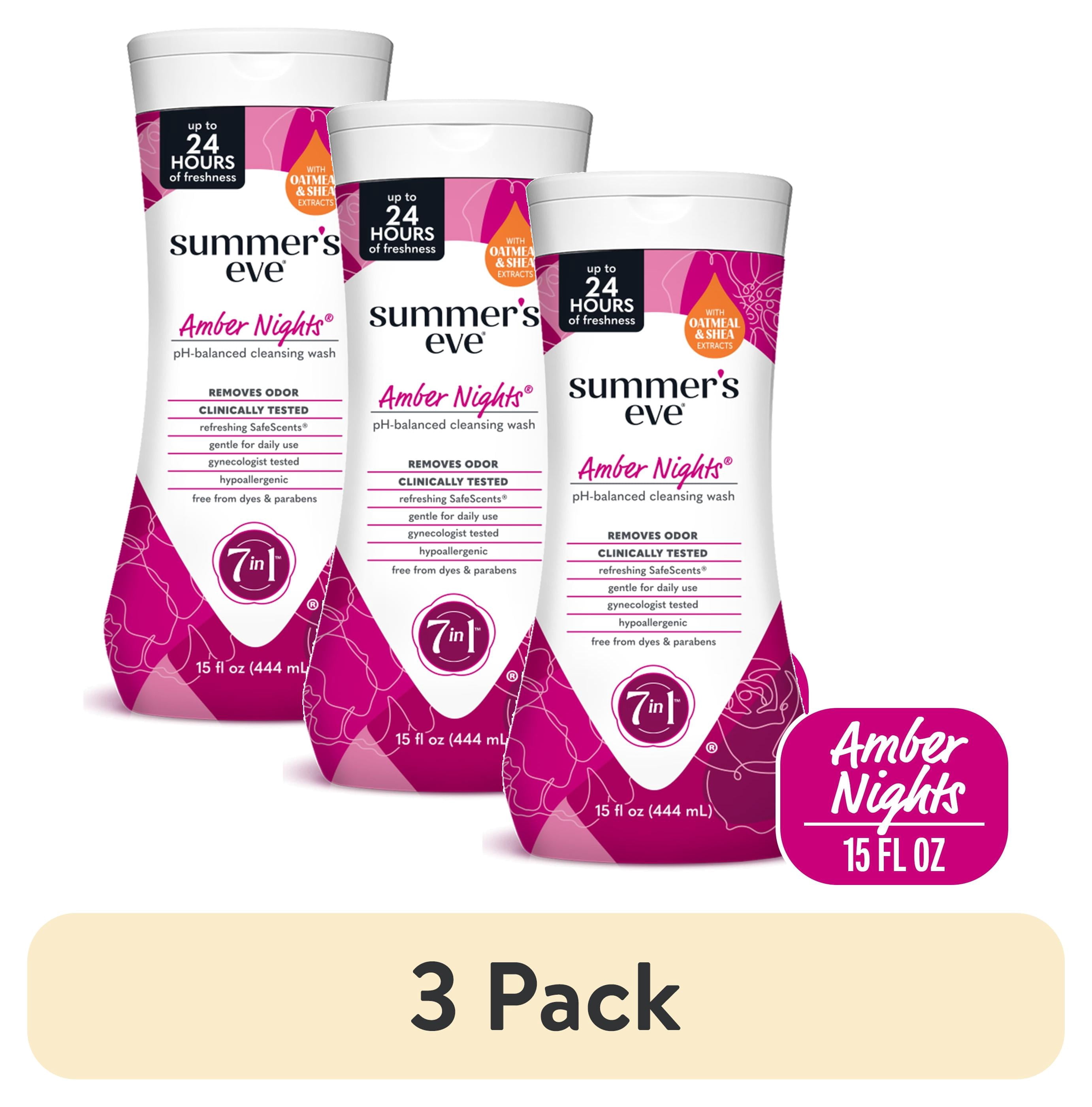 (3 pack) Summer’s Eve Amber Nights Daily Feminine Wash, 15 oz