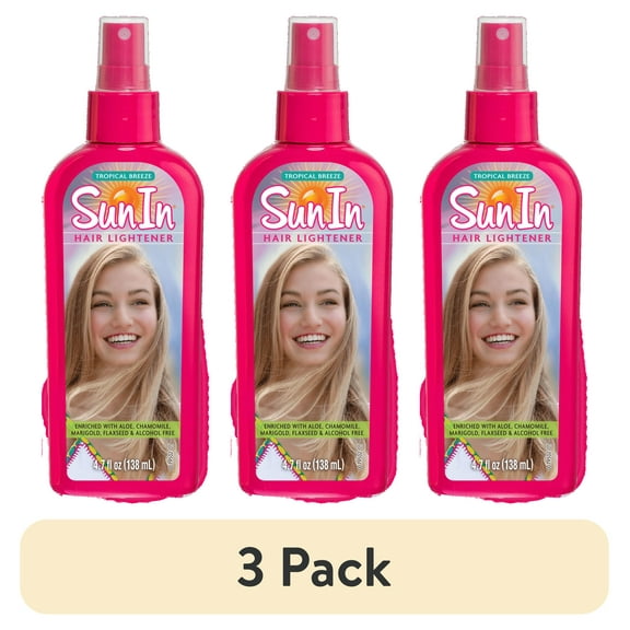 (3 pack) Sun In Hair Lightener, Tropical Breeze, Alcohol-Free, 4.7 oz