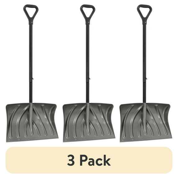 (3 pack) Suncast 20" Snow Shovel & Pusher with Wear Strip