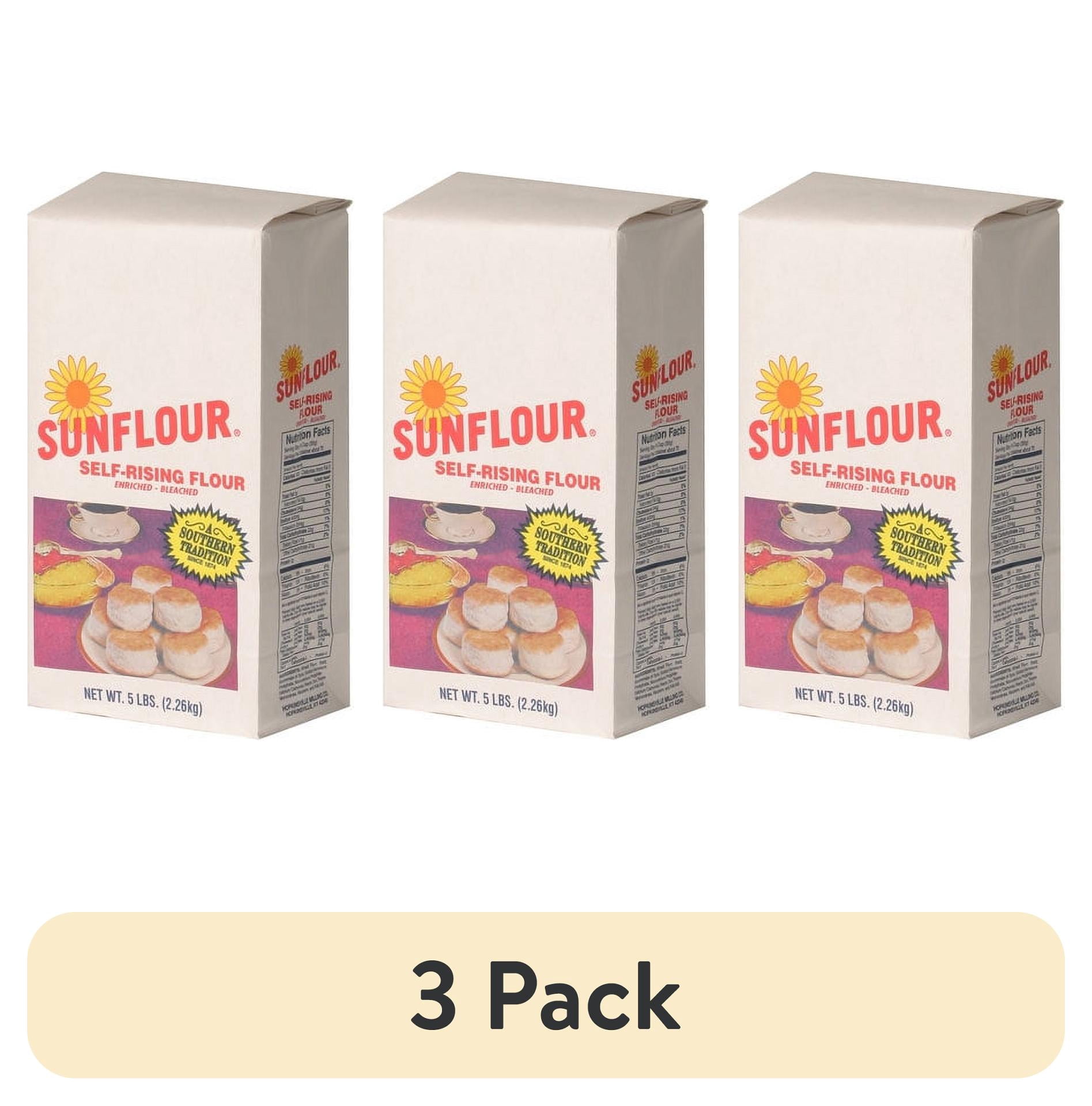 (3 pack) Sunflour Self-Rising Flour, 2 lbs