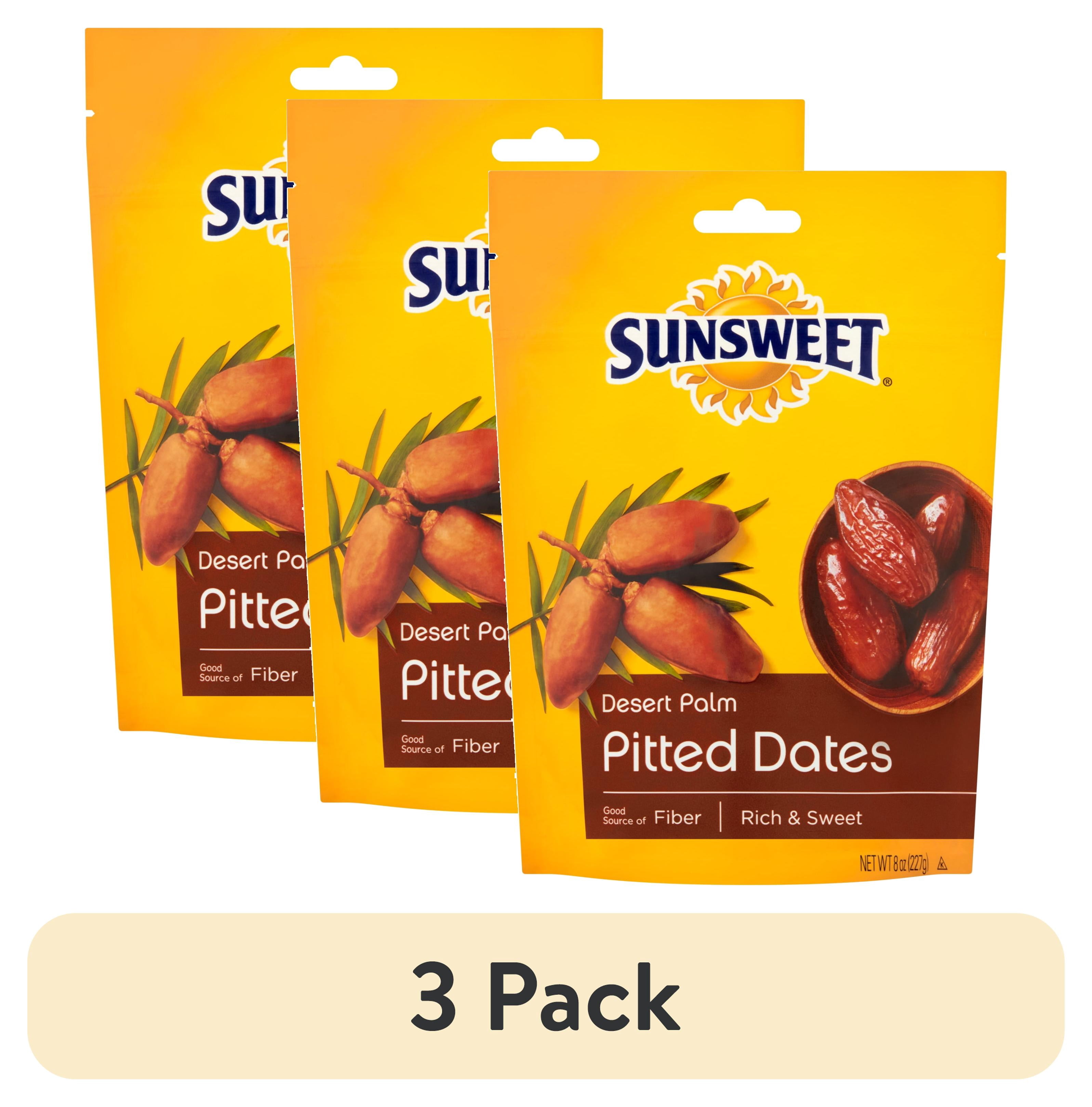 (3 pack) Sunsweet, Desert Palm Pitted, Dates, 8, oz