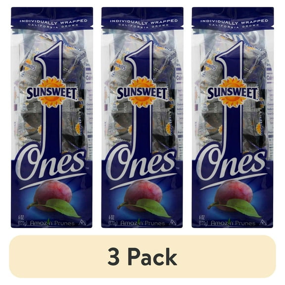 (3 pack) Sunsweet Ones Prunes, 6 Oz.