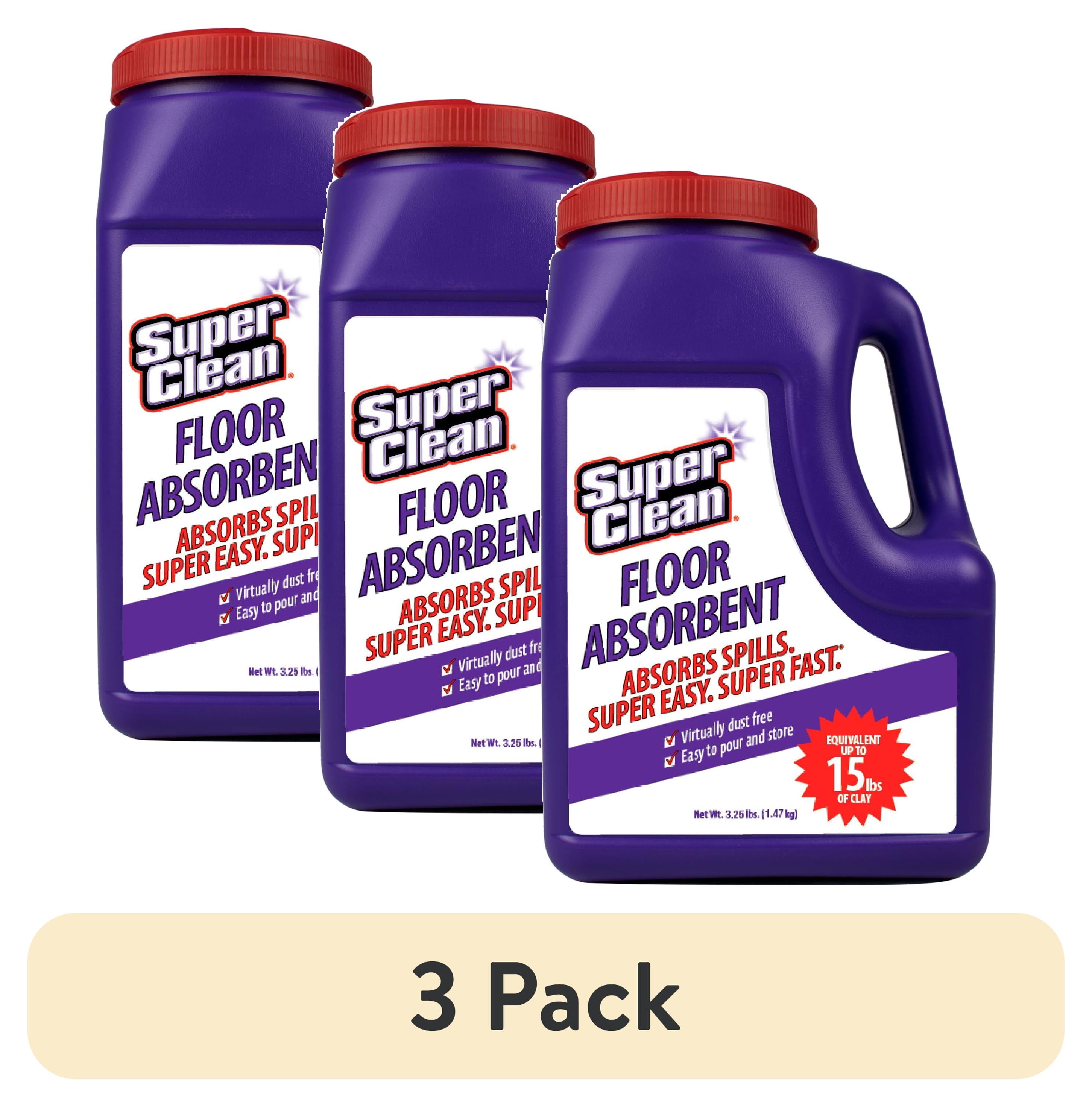 (3 pack) Super Clean Absorbs and Cleans Household Spills on Floor Cleaners, 52 Ounce