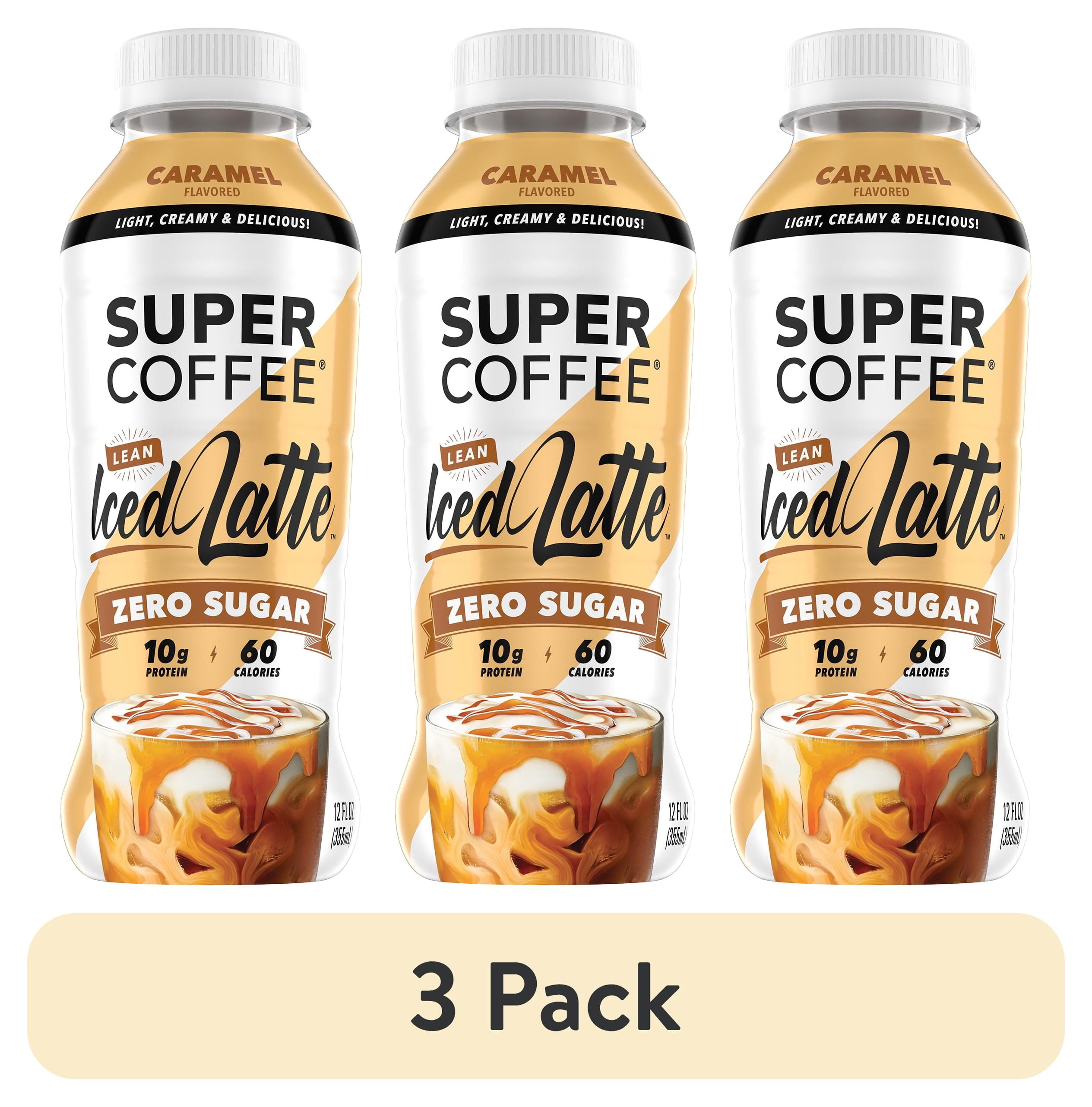 (3 pack) Super Coffee Caramel Latte Iced Coffee Bottle 12 fl oz
