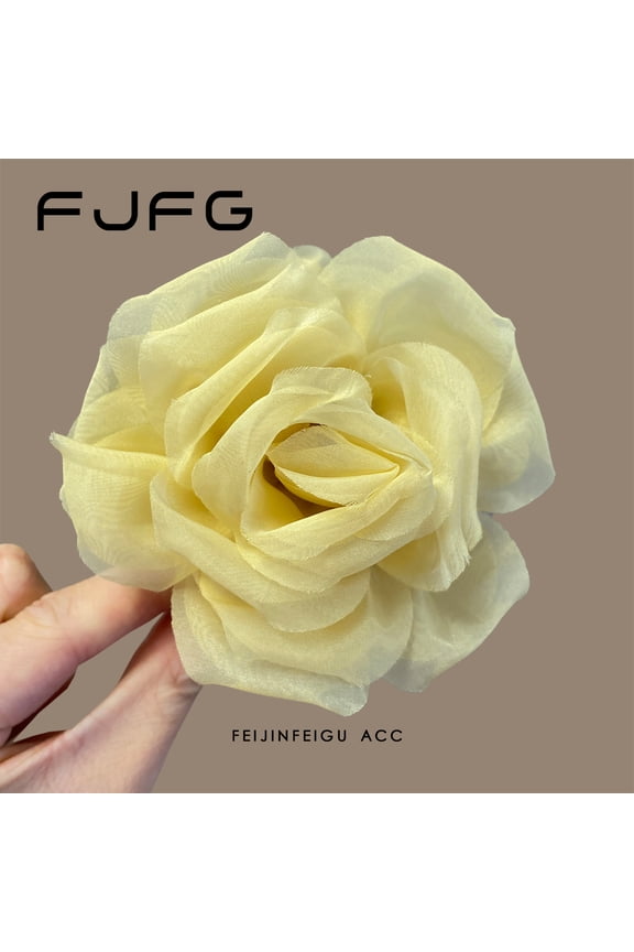 3-pack Super Fairy Exquisite Mesh Flower Hair Clip Women's New Forest Style Half-Up Hair Bun Shark Clip Elegant and Versatile Hair Clip