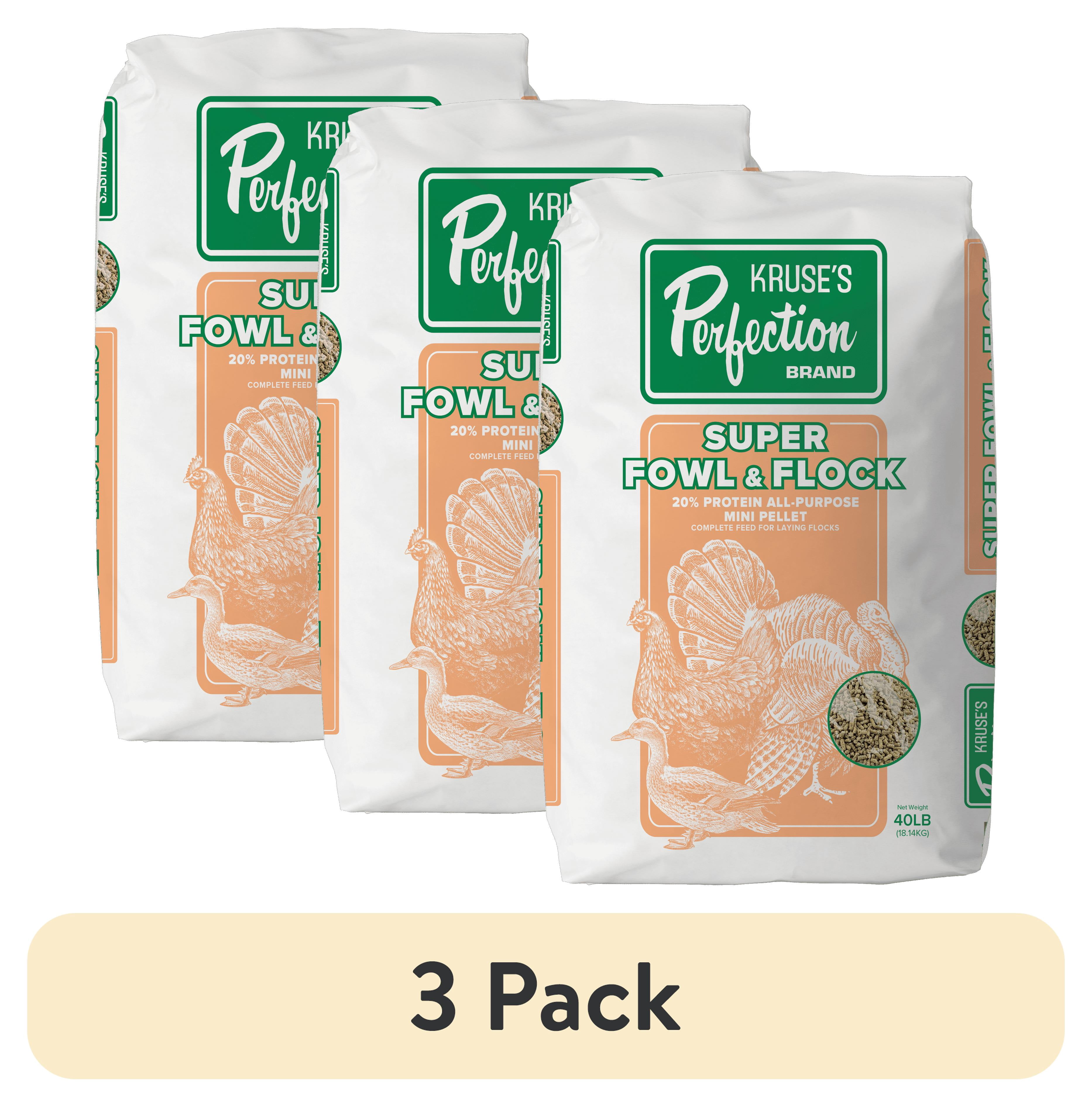 (3 pack) Super Fowl & Flock Pellet 40 lb Bag