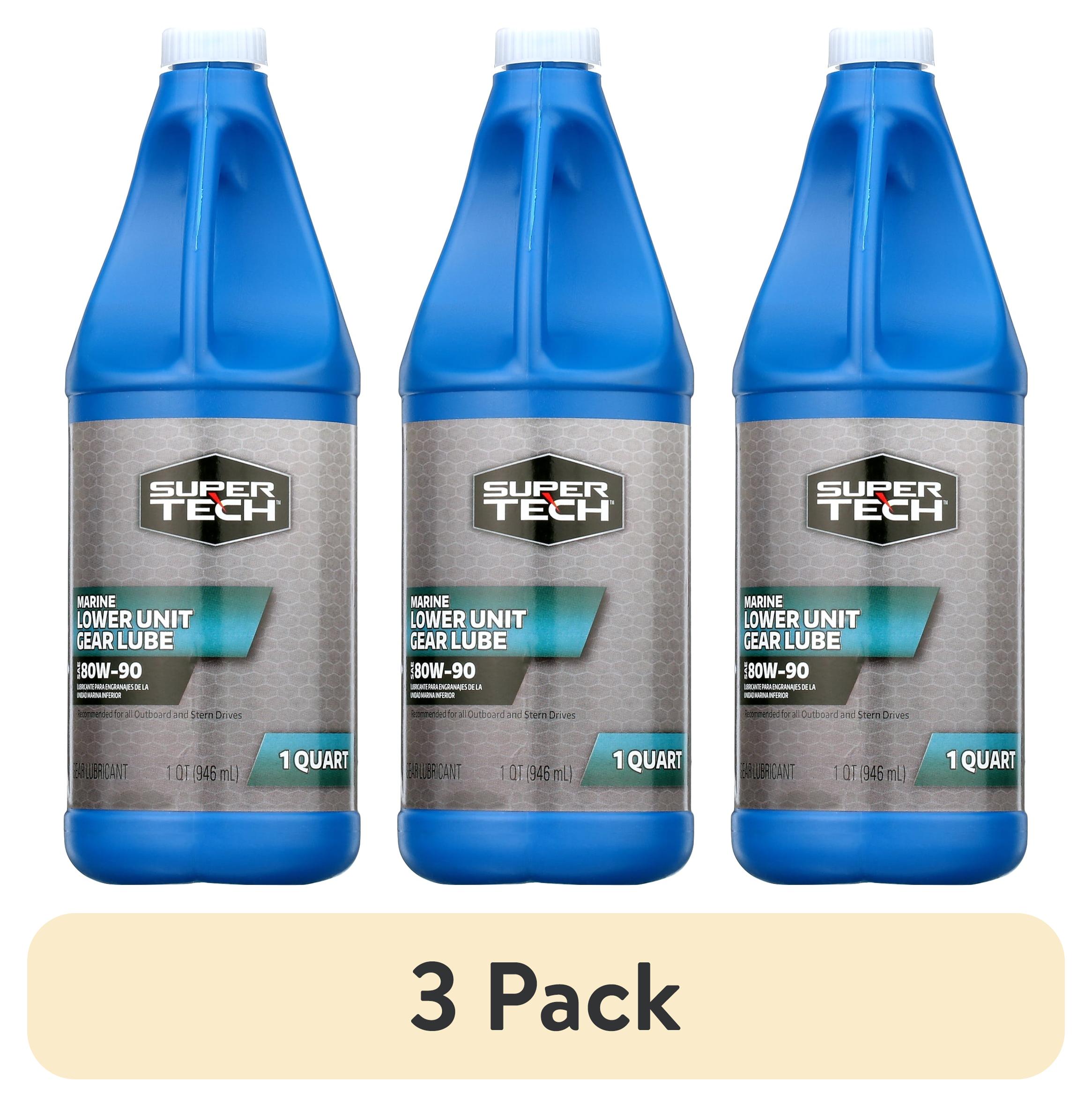(3 pack) Super S Super Tech 80W-90 Marine Gear Lubricant Bottle, 1 Quart
