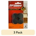thumbnail image 1 of (3 pack) Super Sliders With Gorilla Glue Technology. 1 inch Round Black Rubber Gripper Pads.  16PC, 1 of 13