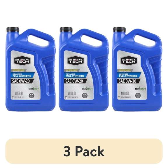 (3 pack) Super Tech Advanced Full Synthetic Motor Oil SAE 10W-30, 5 Quarts