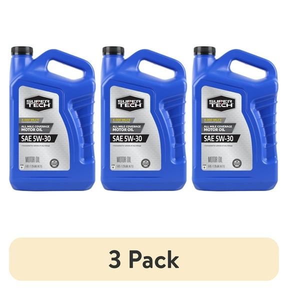 (3 pack) Super Tech All Mileage Synthetic Blend Motor Oil SAE 5W-30, 5 Quarts
