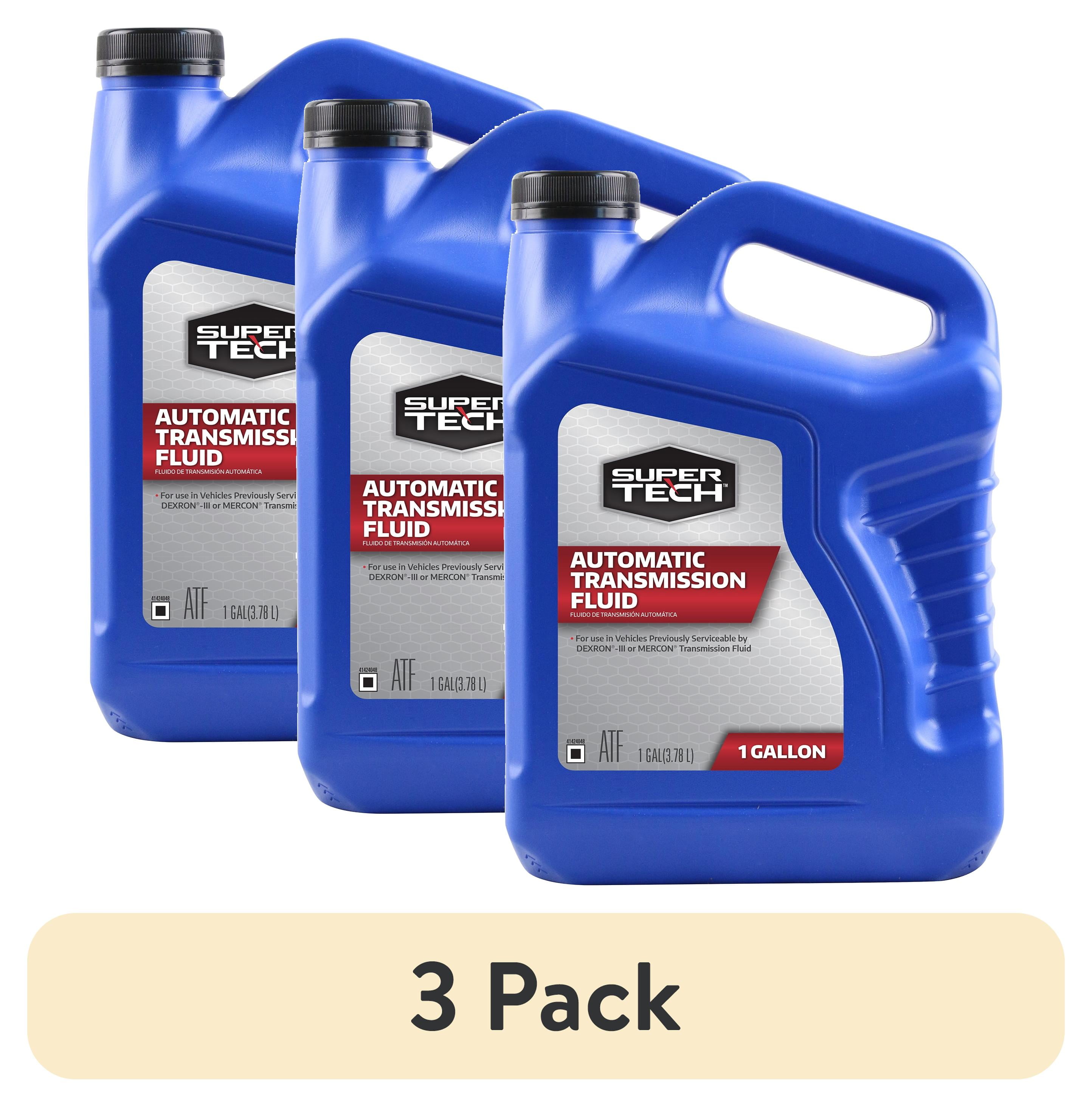 3 pack) Super Tech Automatic Transmission Fluid, DEXRON III/MERCON
