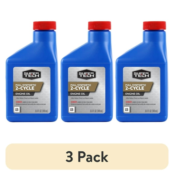 (3 pack) Super Tech Engine Oil St. Syn 2 Cyc 6.4 oz