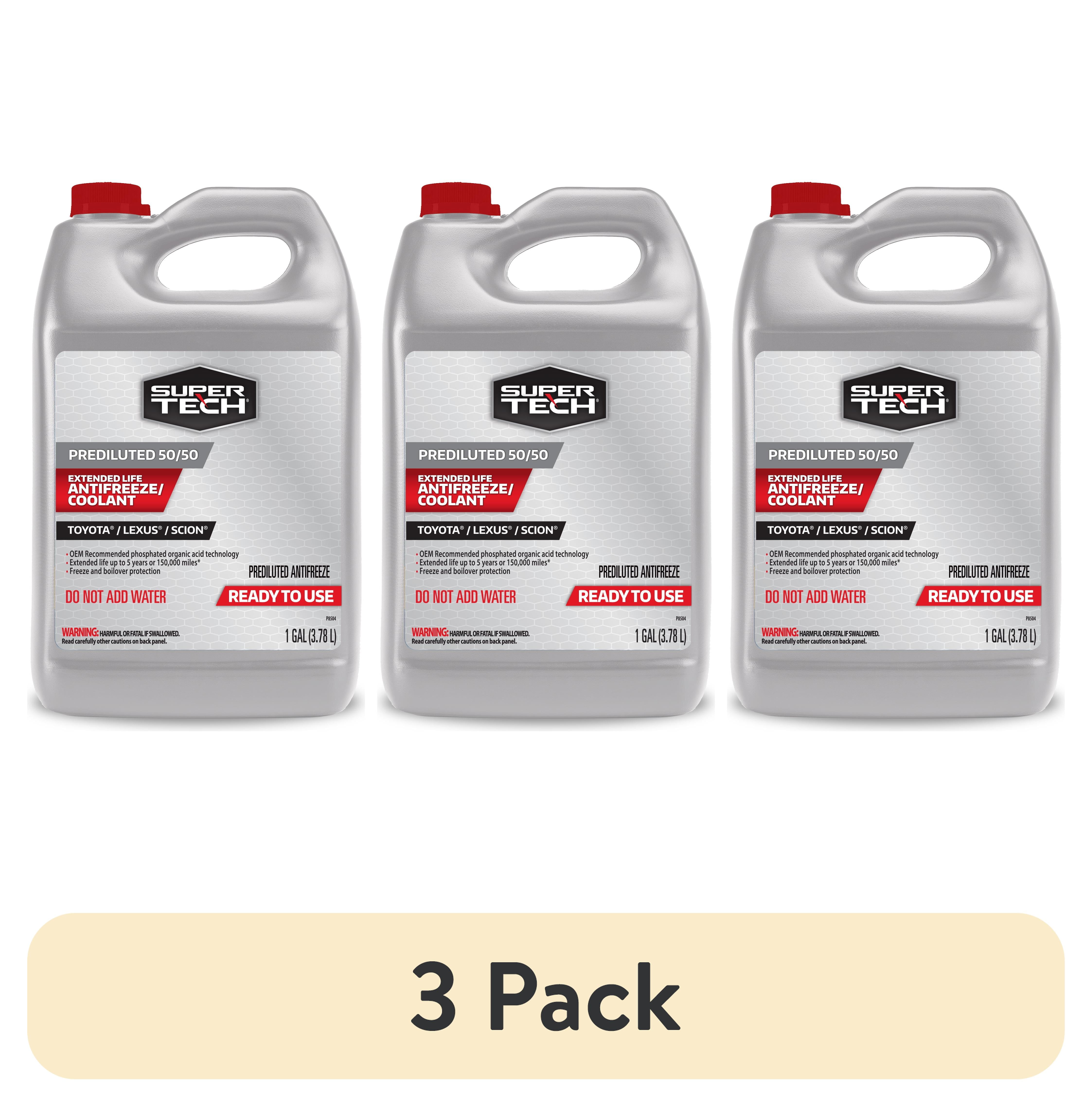 3 pack) Super Tech OE Red Antifreeze Prediluted 50/50 - Walmart.com