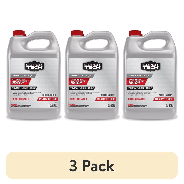 3 pack) Super Tech OE Red Antifreeze Prediluted 50/50 - Walmart.com