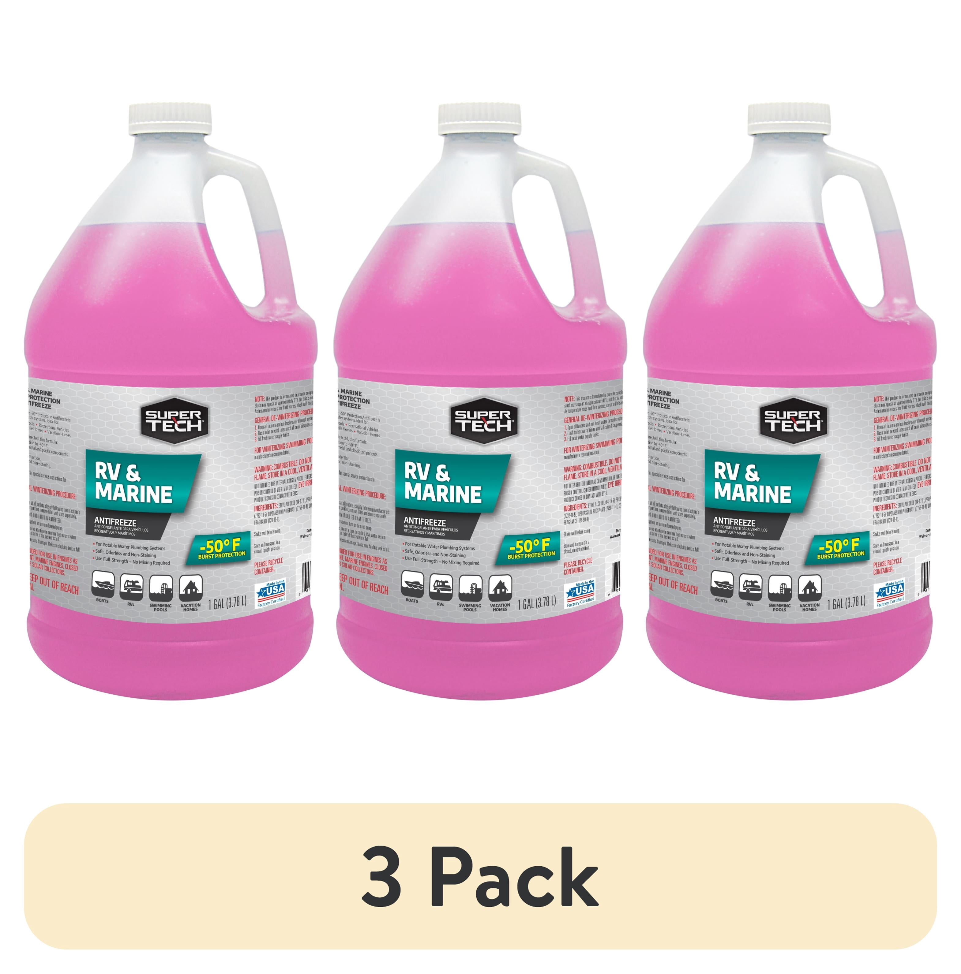 (3 pack) Super Tech RV & Marine Antifreeze Odorless Formula 1 Gallon