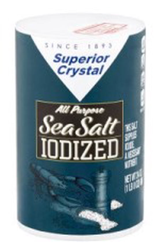 (3 pack) Superior Crystal All Purpose Iodized Sea Salt