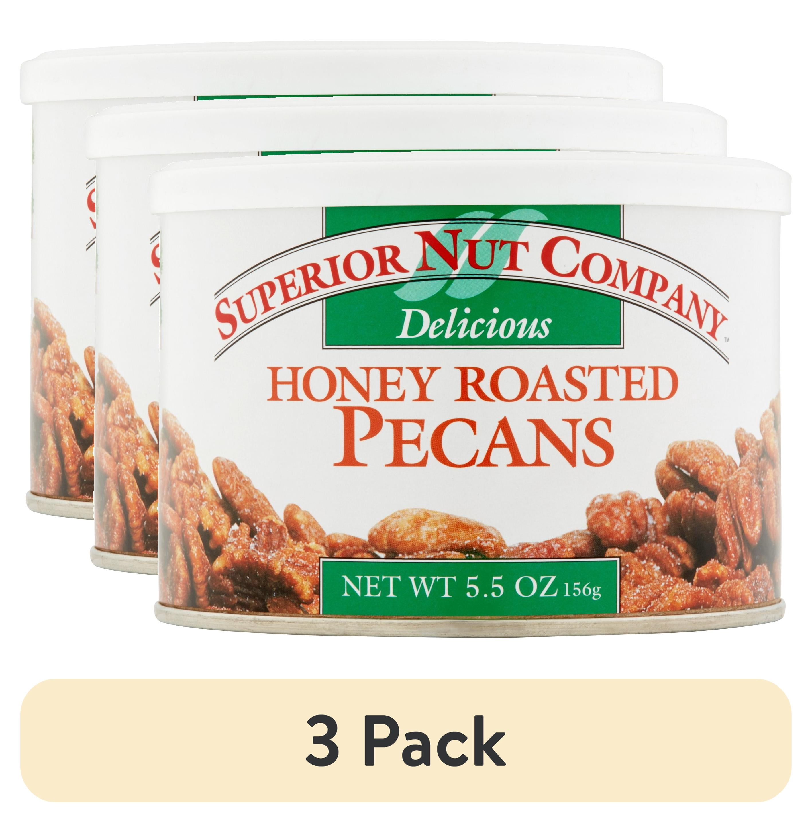 (3 pack) Superior Nut Company Honey Roasted Pecans, 5.5 oz