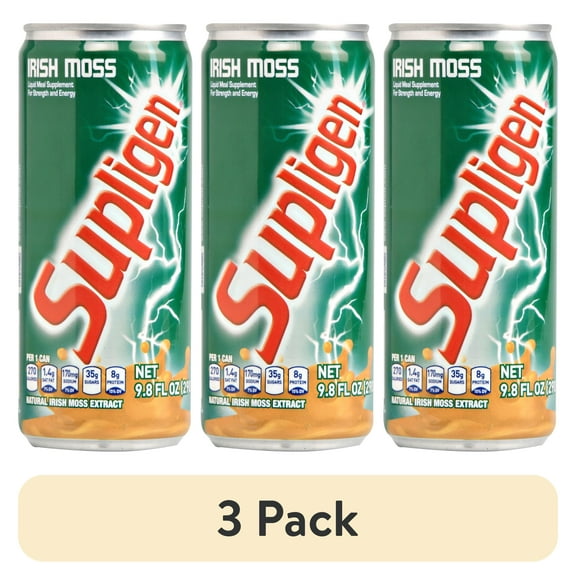 (3 pack) Supligen Irish Moss Liquid Meal Replacement, 9.8 fl oz