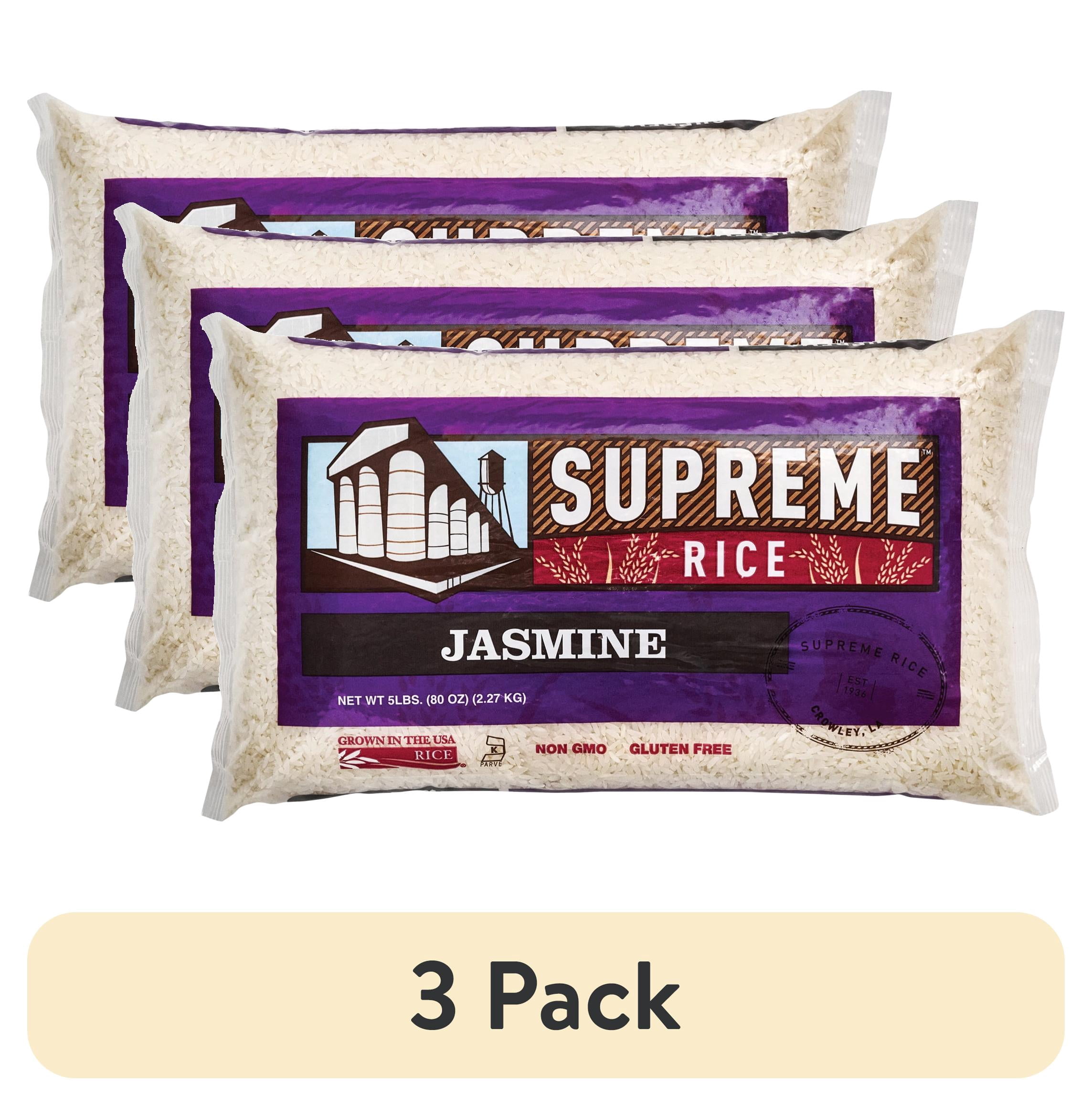 (3 pack) Supreme Rice 5lb Bag of Aromatic Jasmine Rice