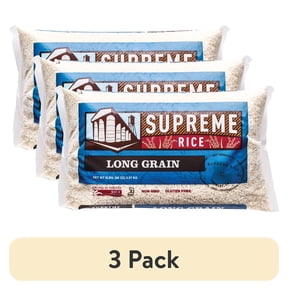 (3 pack) Supreme Rice White Long Grain, 5.0 LB