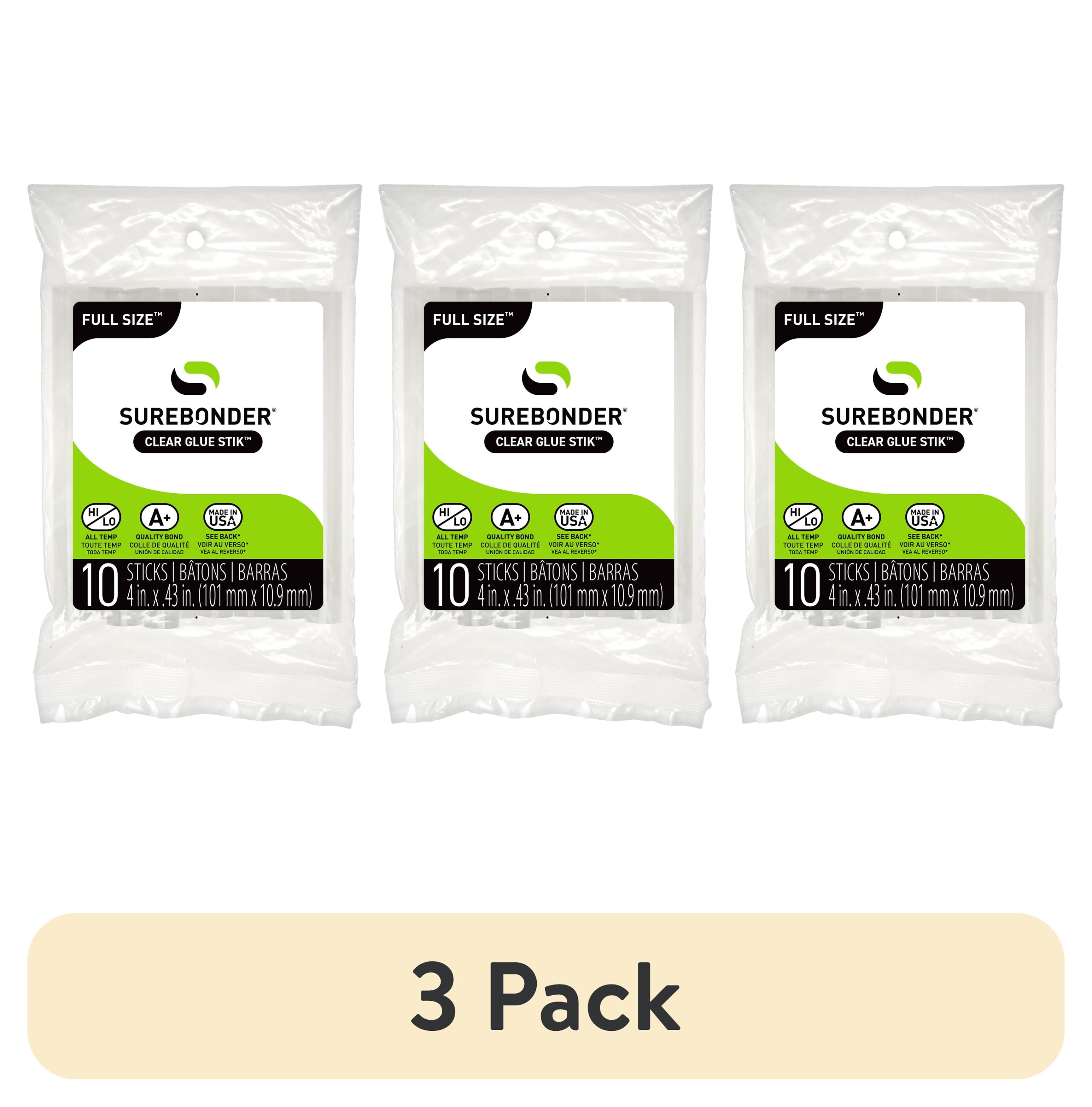 (3 pack) Surebonder All Purpose Clear 4-inch Full Size Hot Glue Sticks - 10 Pack