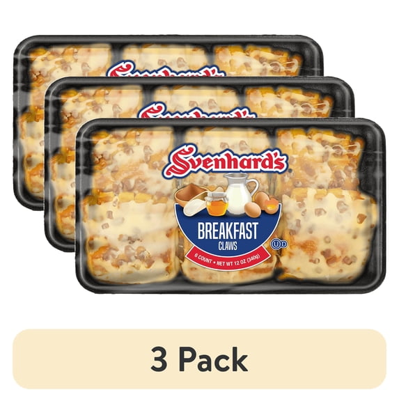 (3 pack) Svenhard's Breakfast Claw Pastries, 12 oz, 6 Count