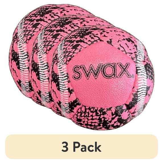 (3 pack) Swax Training Baseball- Pink Snakeskin