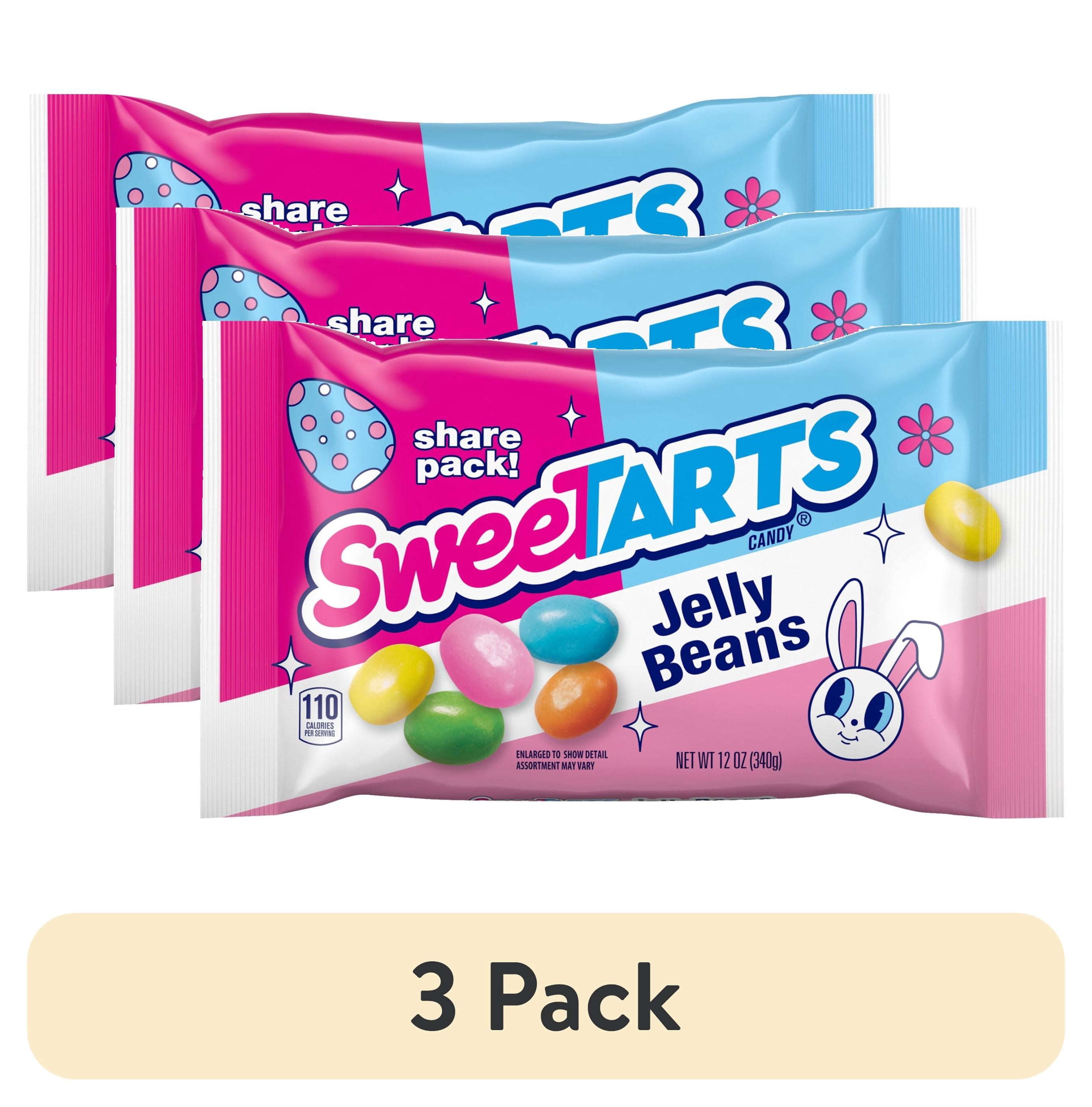 (3 pack) SweeTARTS Jelly Beans, Springtime Easter Candy Bag, 12 oz