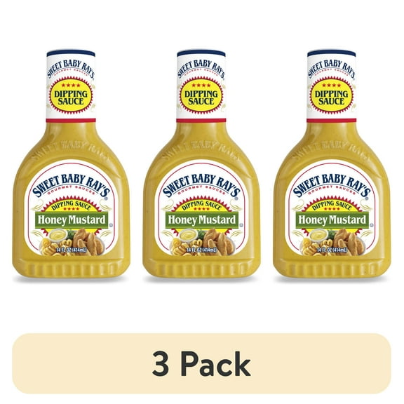 (3 pack) Sweet Baby Ray's Honey Mustard Dipping Sauce 14 fl oz