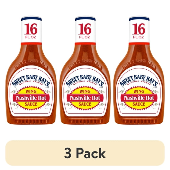 (3 pack) Sweet Baby Ray's Nashville Hot Wing Sauce 16 fl oz