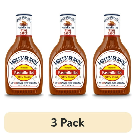 (3 pack) Sweet Baby Ray's® Nashville Hot Wing Sauce 16 fl oz