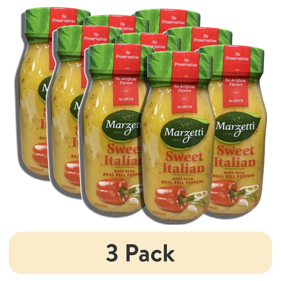 (3 pack) Sweet Italian Salad Dressing 13 Ounce Jar | Value Pack of 3