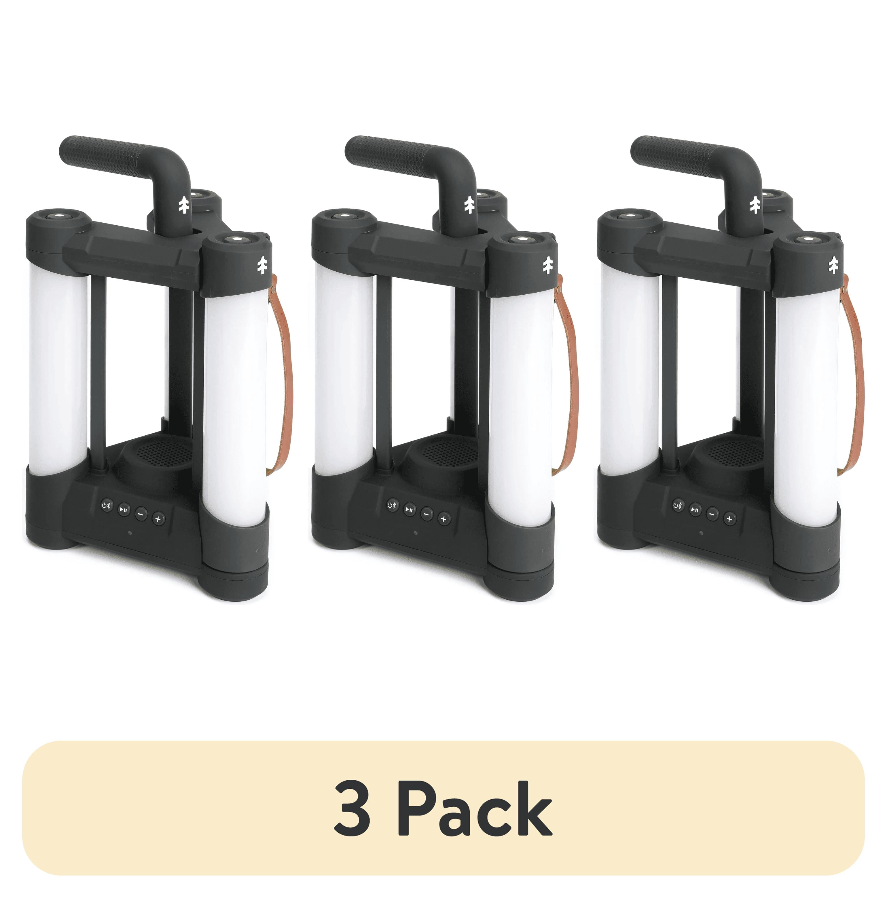 (3 pack) Swiss Tech 2000LM Rechargeable LED Lantern with Bluetooth Speaker and 5200 mAh Power Bank, IPX4 Weatherproof