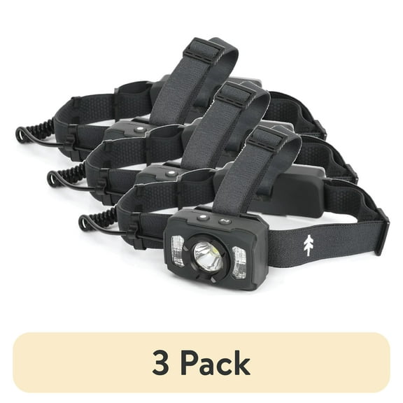 (3 pack) Swiss Tech Rechargeable LED Headlamp, IP54 Weatherproof, Drop Resistant, Motion Activated, 680 Lumen